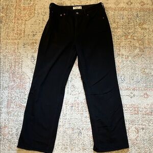 Abercrombie and Fitch High Rise 90s Relaxed Black Wide-Leg Jeans